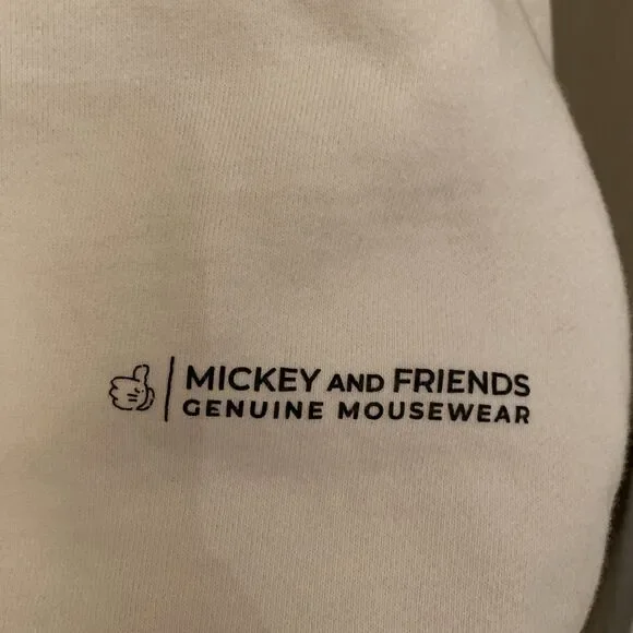 Disney Mickey Mouse & Friends White Retro Sweatshirt Large Genuine Mousewear - Picture 9 of 9